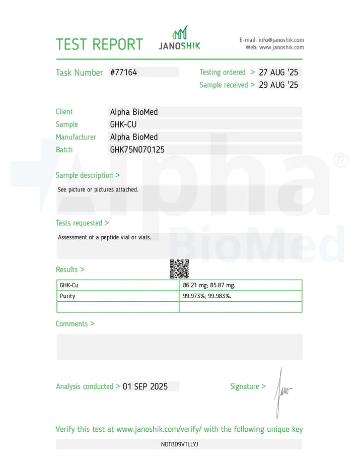 GHK-Cu (75mg) - 6ml vial