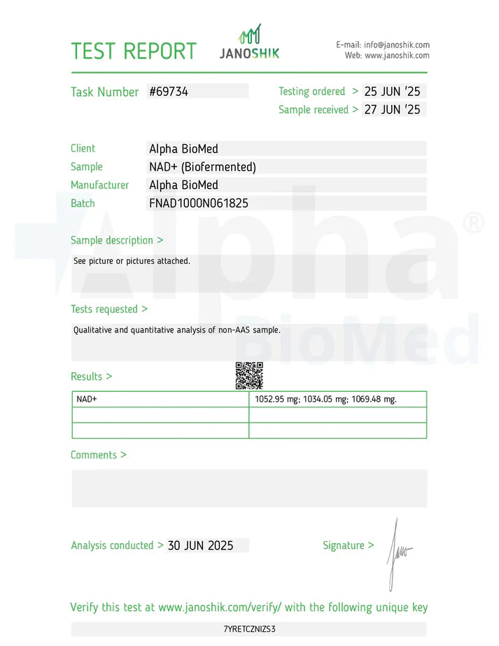 NAD+ (1000mg) Biofermented (5ml Vial)