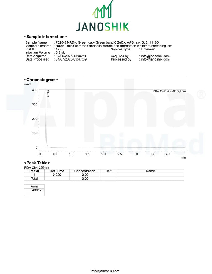 NAD+ (1000mg) Biofermented (5ml Vial)