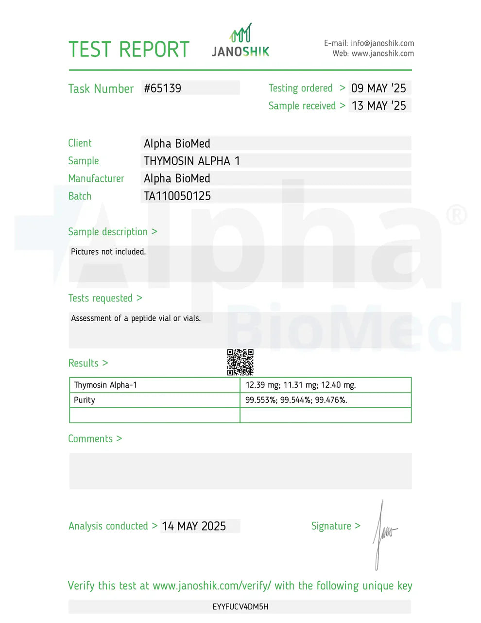 Thymosin Alpha 1 (TA1) (10mg)