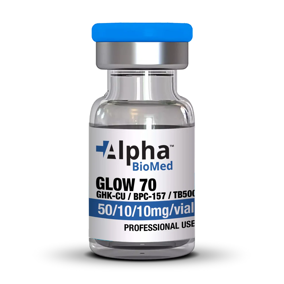 GLOW 70 - GHK-Cu (50mg) / BPC-157 (10mg) / TB500 (10mg)